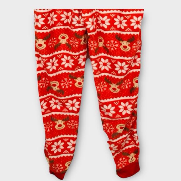 Novelty Christmas Pajamas Merry Christmoose Red Plush One Piece Drop Seat Size S - Picture 7 of 7